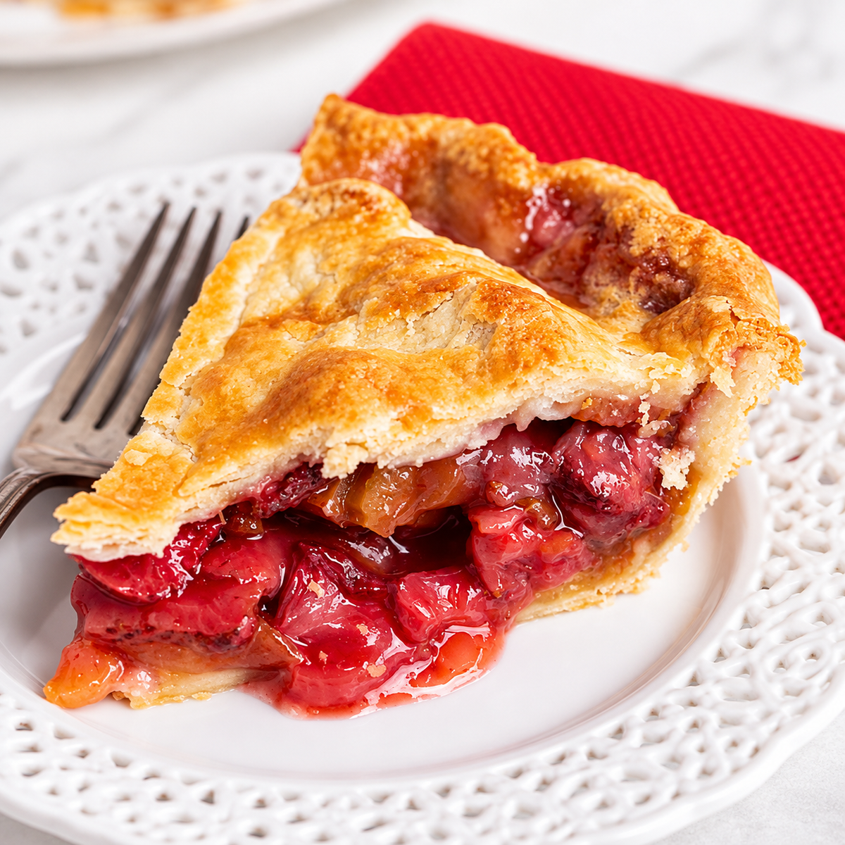 Strawberry Rhubarb Pie, 8"